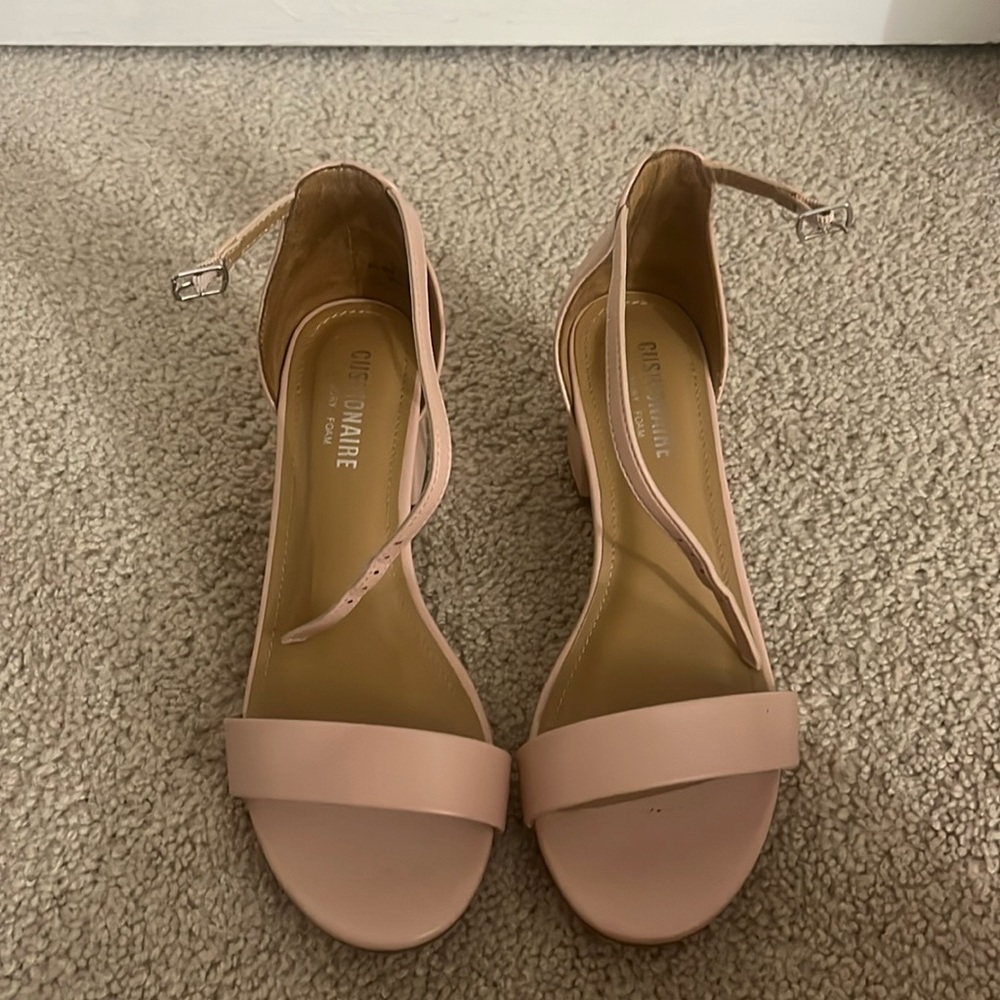 Gusto Mare Pink Ankle-Strap Block Heel Sandals
